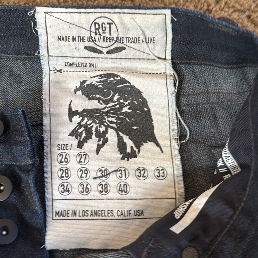 Rogue Territory x Blue Owl selvedge collab (super rare) unsanforized raw denim